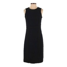 MICHAEL Kors Fringe Trim Wool Blend LBD Sleeveless Sheath Dress Size 2 Classic