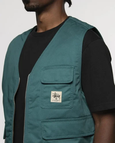 2021 STUSSY Men's 3M Green Insulated Work Vest Size Medium - NWT image 3