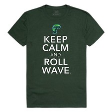 University of Tulane Green Wave NCAA College Cotton Keep Calm Tee T-Shirt S-2XL