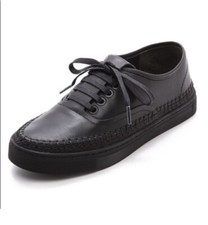 Alexander Wang Jess Zapatillas bajas de cuero negras 36/5,5