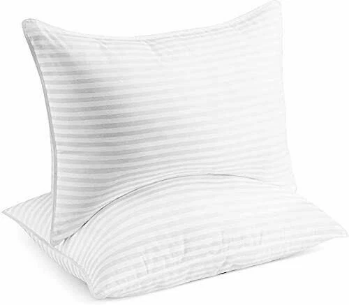 Beckham Hotel Collection Bed Pillows Standard / Queen Size Set of 2 - Down  Alternative Bedding Gel Cooling Pillow for Back, Stomach or Side Sleepers