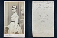 Fixon, Paris, Marie Apolline Renée-Flore de Bussy 1871 Vintage cdv albumen print