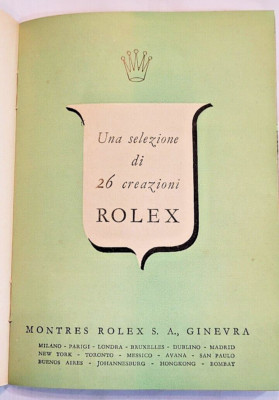 ROLEX Vintage Catalog Small GASTRONOMIC GUIDE OF ITALY