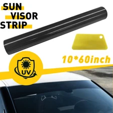 Car Window Sun Visor Strip Tint Film Windshield Front UV Shade DIY Decal Banner