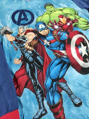 Marvel Spiderman, Hulk, Iron Man & Captain America echte pyjama met lange mouwen, 2-8 jaar, Geel, 7-8 jaar
