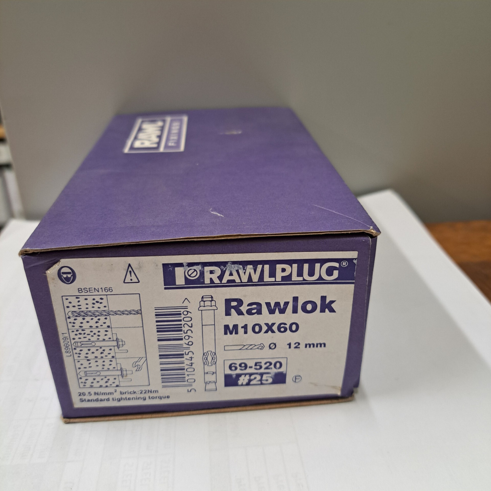 RAWLPLUG Rawlok M10x60 Bolt Type Sleeve Anchor R-RLK-P-10060 Box of 25