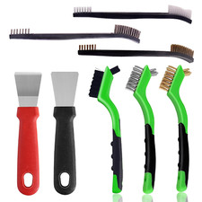 Wire Brush Set for Cleaning,8Pcs Small Brass/Stainless/Nylon Steel Scratch