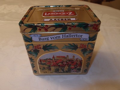 Lambertz AACHEN Germany Musical Cookie Tin(empty) Christmas  ''Jingle Bells''