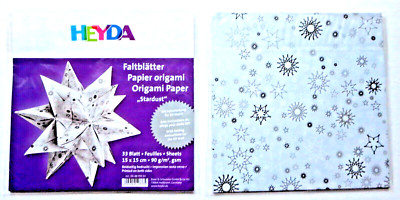 Bascetta 3 D Stern 33 Faltblätter ''Stardust'' 15 cm basteln HEYDA Faltpapier