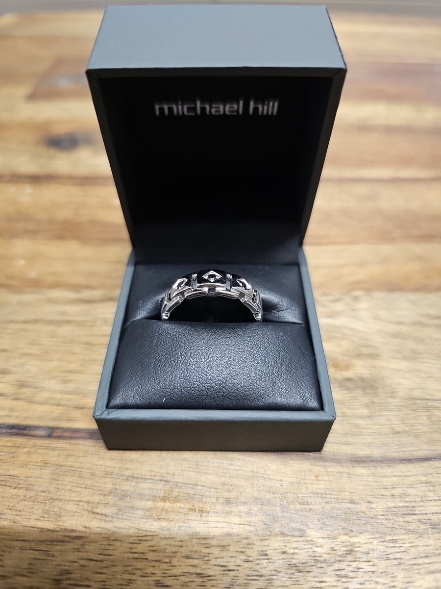 Diamond Band Michael Hill Mens Wedding Bands Men's Ring With A