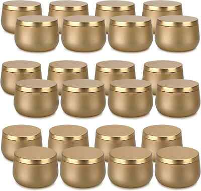 Kerzendose Dosen 24 Stück, 4 Unzen, Metall Kerzenbehälter mit Deckel für DIY Kerzen