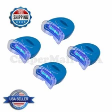 4 Pcs Mouth Teeth Bleaching Whitening Blue White LED Light with Batteries