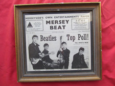 The Beatles Newspaper Clipping  Group Photo Pete Best George Harrison John Paul
