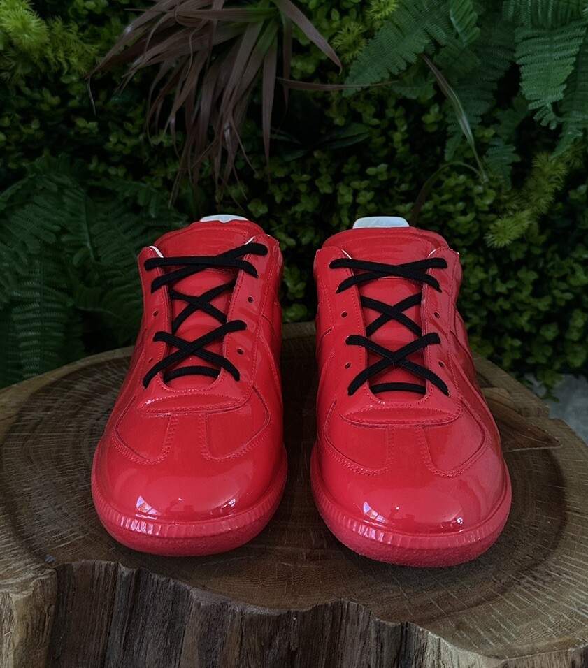 Maison Margiela Replica Lace-Up Sneakers 'Red Patent' S37WS0582P4487 image 4