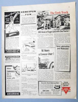 Original 1947 Conoco Ad  Photo Endorsed Eulage Landry, Broussard, Louisiana