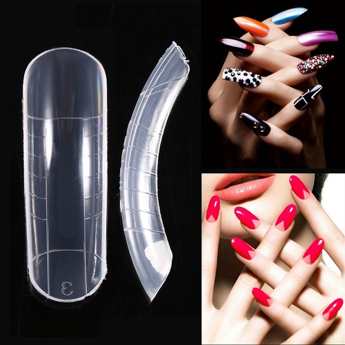 120pcs Dual System Form Extension False Nail Tips Nail Art Tips UV Gel DIY 1 NDE - Imagen 9 de 19