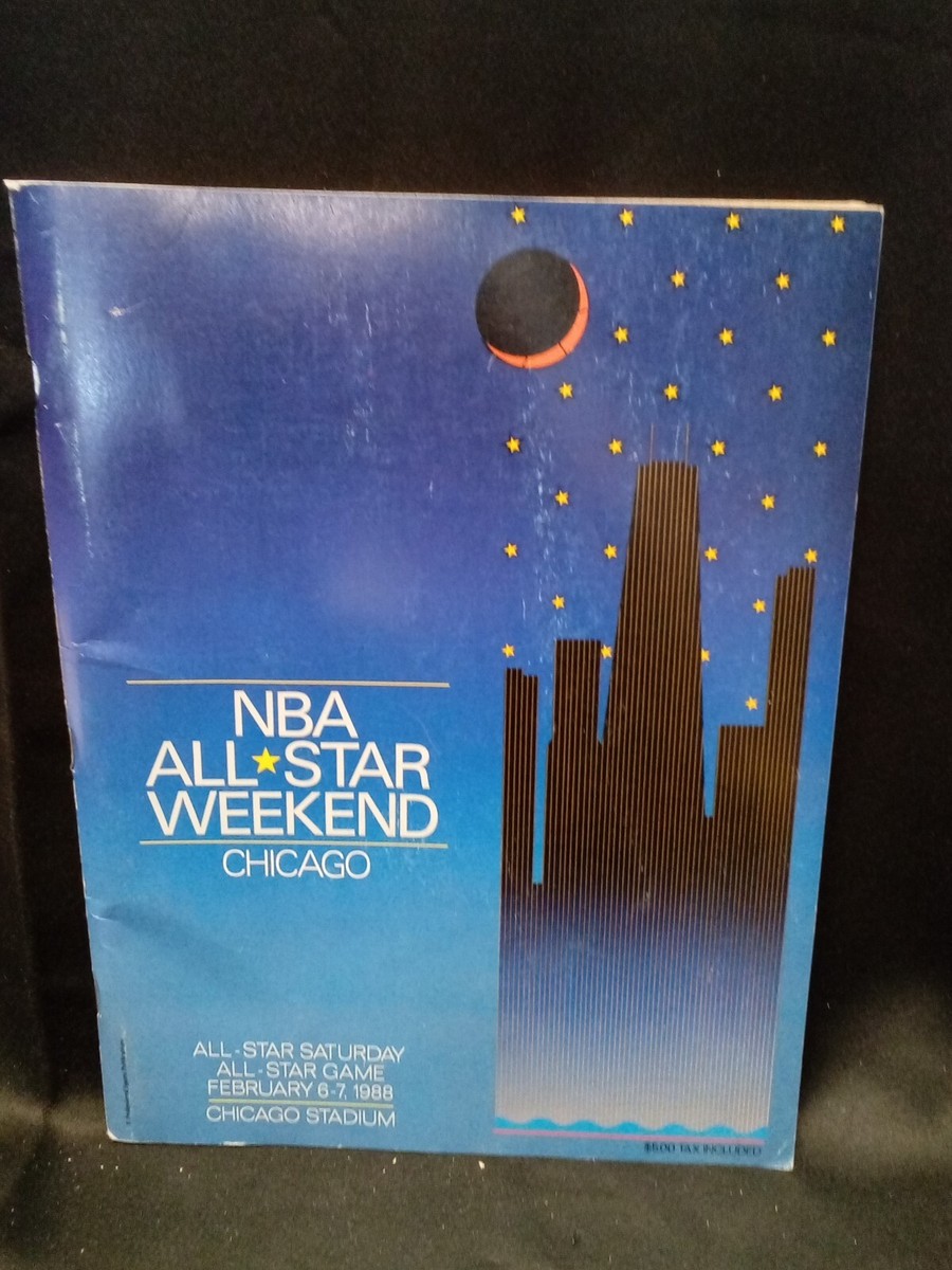 1988 NBA All Star Game Program Chicago Bulls Air Jordan MVP Slam