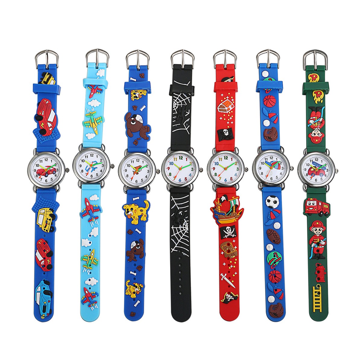 Cute Cartoon Pattern Kids Boys Watches Children Quartz Analog