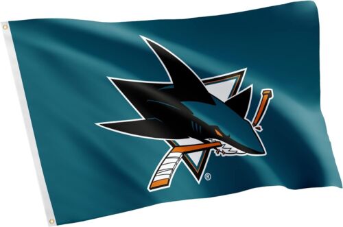 San Jose Sharks Flag NHL 100% Polyester Indoor Outdoor 3x5 feet National Hockey - Picture 1 of 5