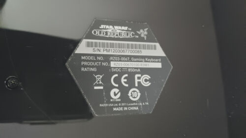 Teclado para juegos US Layout Razer Star Wars: The Old Republic USB con cable - Imagen 8 de 11
