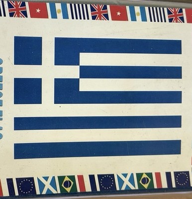 Vintage Greece flag  Appt 4x6 Polyester  100x 150 Cm In Original Box Not Used