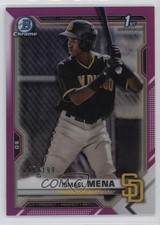 2021 Bowman Chrome Prospects Fuchsia Refractor 147/199 Ismael Mena #BCP-36 6k2