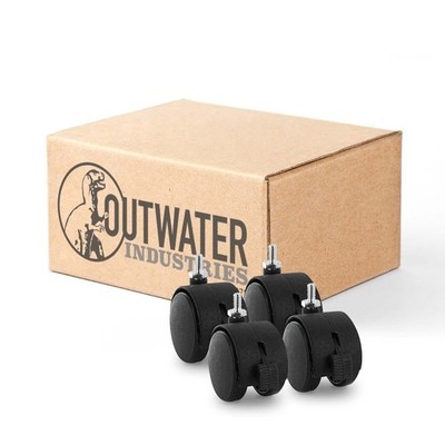 2'' Wheel Diameter | Black Nylon Swivel Hooded Samson Twin Wheel Caster with B...