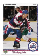 THOMAS STEEN 1990-91 UPPER DECK CARD NEAR MINT+ CONDITION