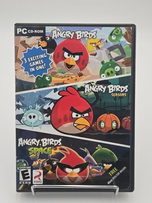 Angry Birds/Angry Birds Seasons/Angry Birds Space (PC, 2012) 3 Disc Set - VG+ 