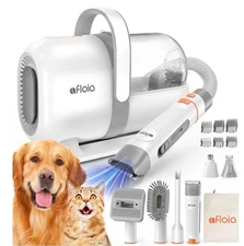 Afloia Dog Grooming Kit Pet Grooming Vacuum & Dog Clippers Nail Trimmer Grinder