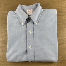 Brooks Brothers Makers Shirt Men s S 14 1/3-33 Blue OCBD USA Madison VTG NEW