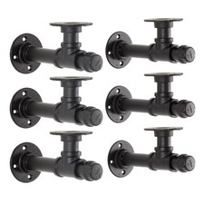8.6 inch Pipe Shelf Bracket Industrial DIY L Pipe Wall Bracket for ... Fast Ship