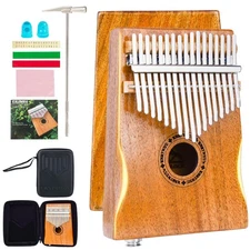 17 Key Electric Kalimba Thumb Piano Built-in Pickup Professional Electric Kal...