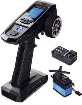 TAMIYA kompatible FS Reflex Wheel Pro 4 Fernsteuerung Set mit Servo 6 kg