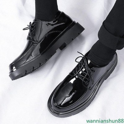 Men's Business Wedding Lace Up Work Dress Formal Shoes Shiny Leather Hollow Out