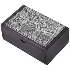  Wood Recipe Storage Box Kitchen Menu Holder Business Card Organizer