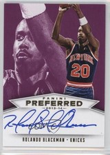 2013-14 Preferred Panini Signatures Purple 8/25 Rolando Blackman #541 Auto 4e8