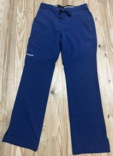 Skechers by Barco Women's Reliance Drawstring Pant Shaped-Leg Scrub Blue Size S