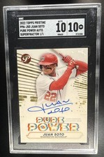 Marketplace image: 2022 Topps Pristine Juan Soto #PPA-JSO Pure Power Auto Superfractor 1/1 SGC 10