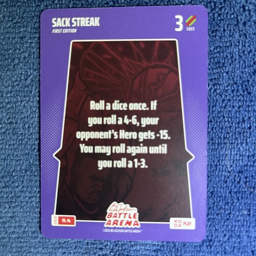 Bo Jackson Battle Arena PL-14 “Sack Streak†SSP Play Card • SSP Super Rare