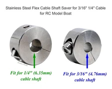 Stainless Steel Flex Cable Shaft Saver for 1/4" 3/16" Cable for RC Model Boats