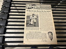 original 1952 ST. LOUIS BROWNS baseball team 1st EVER vol. 1 no. 1 NEWSLETTER