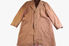 Vtg Camel Overcoat 100 Pure Cashmere Men's L Loomed/Tailored New England Manner
