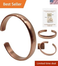 7'' Hand Crafted Copper Bracelet - Lasts a Lifetime with Calming Benefits