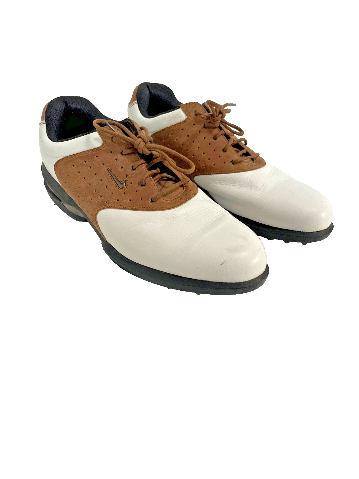 Cleats  Men's 10 White/ Brown Tac Feature