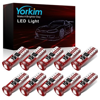194 Led Bulb Red Canbus Error Free 3-SMD 2835 Chipsets, T10 Red Interior Led ...