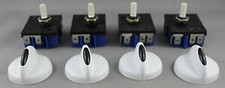 SIMPSON CHEF WESTINGHOUSE SIMMERSTAT SWITCH MP-101 WITH WHITE KNOBS SET OF 4