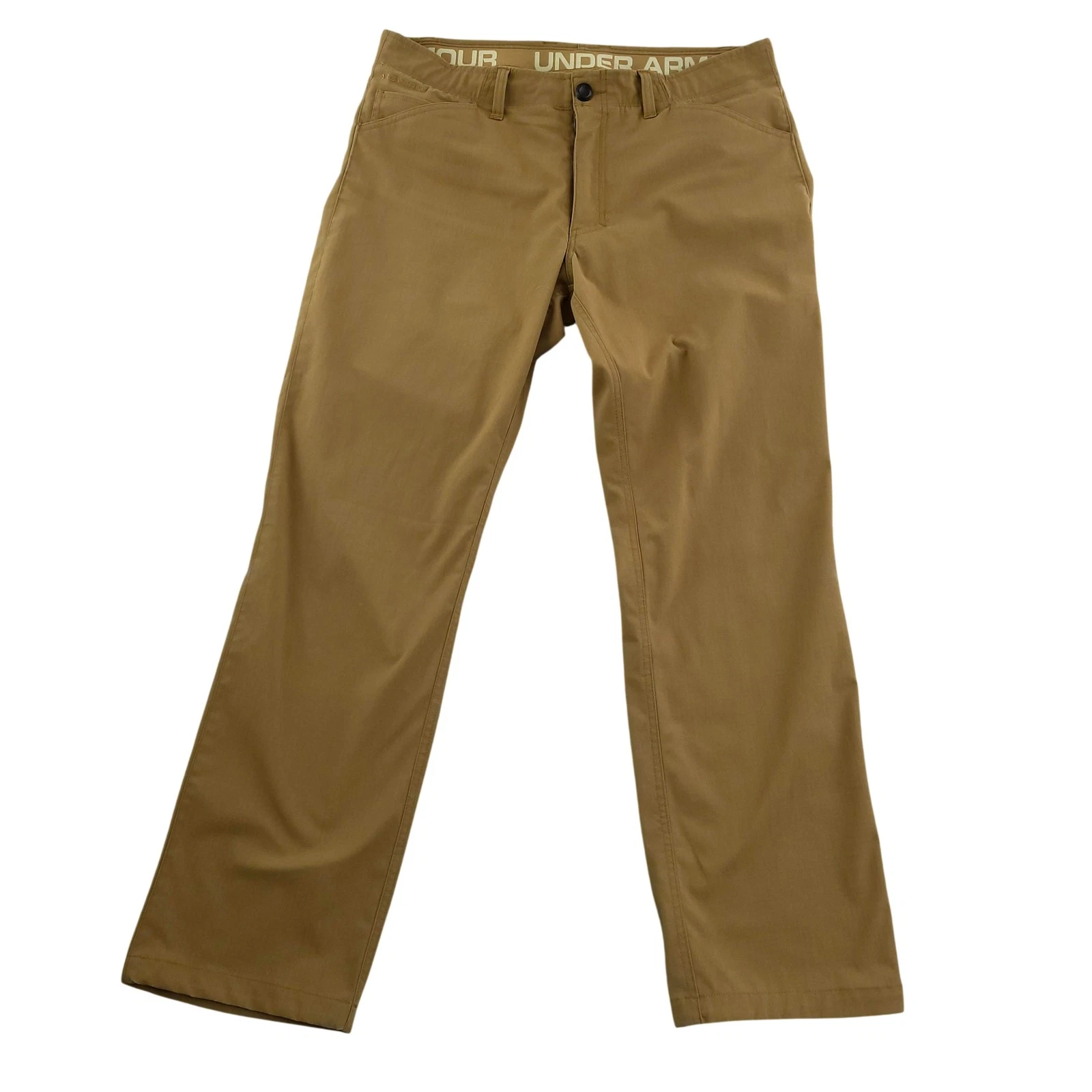 Under Armour Storm Pants Mens 36x32 Beige Chino Rip Stop Workwear Outdoor