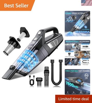 Cordless Handheld Vacuum Cleaner, 15000PA Strong Suction for Home & Car Cleaning