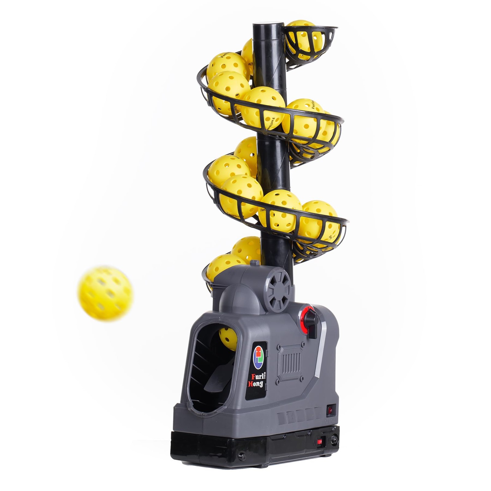 681PBH Pickleball Machine with Auto Swing, 3 Angles  4 Speeds Adjustable, Por...